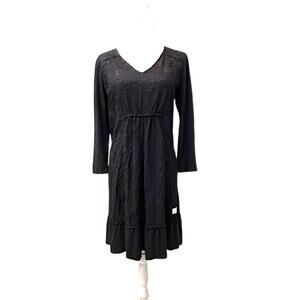 Odd Molly 786 Dream Embroidered KneeLength Dress Sz 2 (Med) Whimsigoth Dark Boho